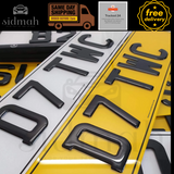 3D gel number plates  in golden and silver color with black border | MOT & DVLA compliant