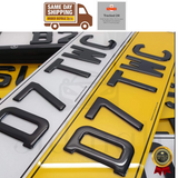3D gel number plates  in golden and silver color with black border | MOT & DVLA compliant