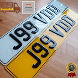 3D gel number plates  in golden and silver color with black border | MOT & DVLA compliant
