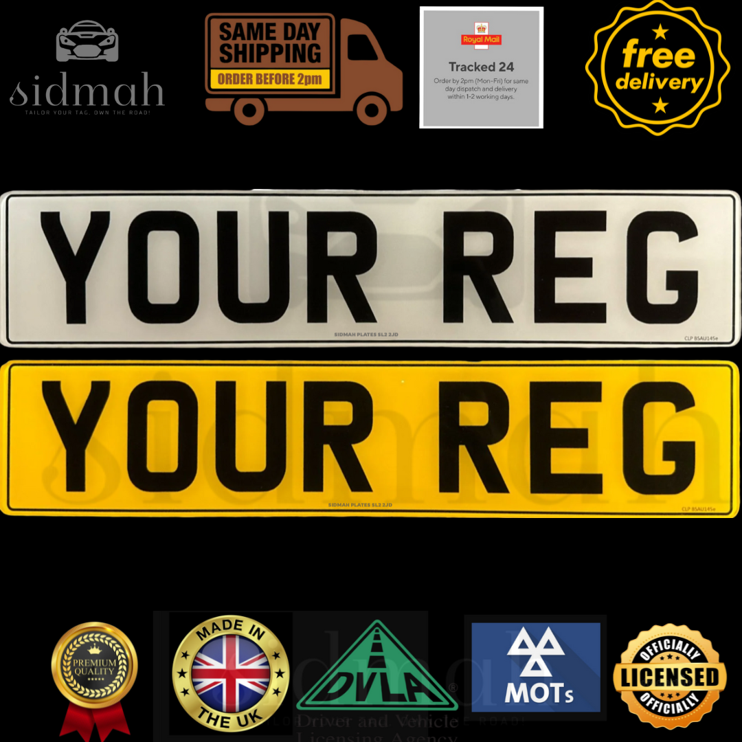 Premium 2D standard number plates | MOT & DVLA compliant 