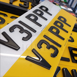 3D gel number plates  in golden and silver color | MOT & DVLA compliant