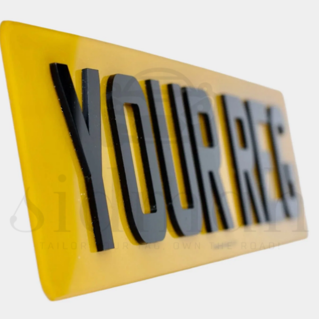 4D 3mm raised acrylic number plate | MOT & DVLA compliant