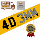 4D 3mm raised acrylic number plate | MOT & DVLA compliant